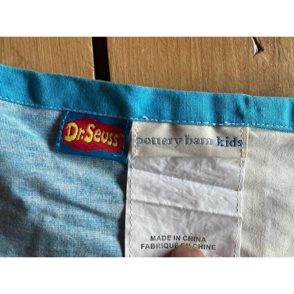 Pottery Barn Kids Dr Seuss One Fish 2 Fish Red Fish Blue Shower Curtain(Retired - Picture 4 of 4